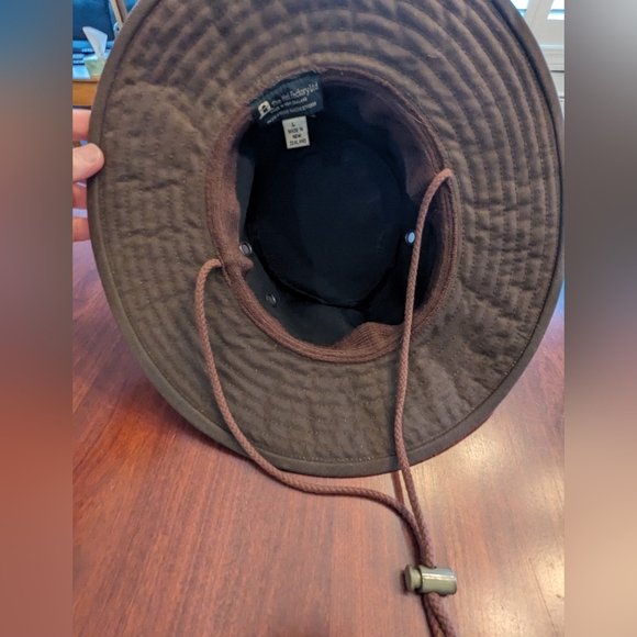 The Hat Factory, Ltd, New Zealand outback hat, waxed cotton, size large, brown - Picture 7 of 8